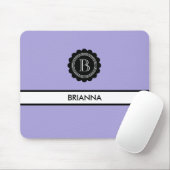Tapis De Souris Monogramme Aura Indigo et noir (Avec souris)