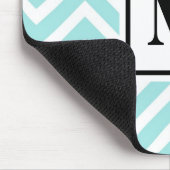 Tapis De Souris Monogramme bleu (Coin)