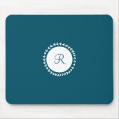 Tapis De Souris Monogramme bleu marine (Devant)