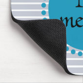 Tapis De Souris Monogramme Bleu Turquoise Barré Cercle Or (Coin)