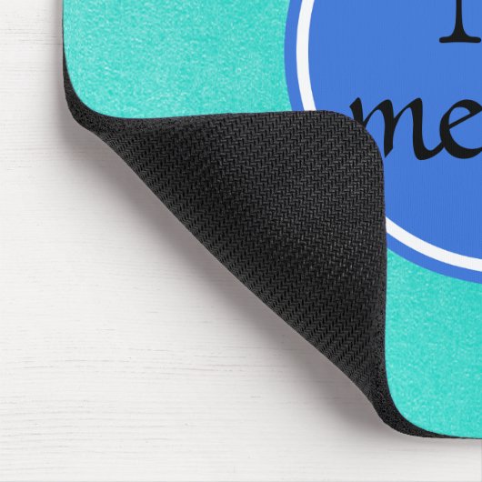 Tapis De Souris Monogramme Bleu Vert Cercle Or (Coin)