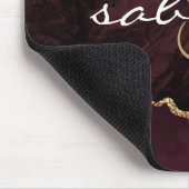 Tapis De Souris Monogramme Bourgogne Agate Géode (Coin)