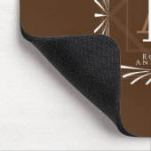 Tapis De Souris Monogramme Brown de cadre élégant (Coin)