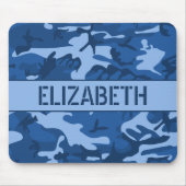 Tapis De Souris Monogramme Camouflage Bleu (Devant)