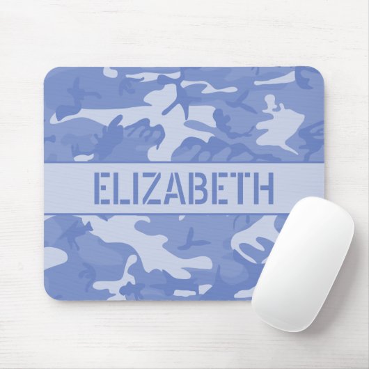 Tapis De Souris Monogramme Camouflage Bleu (Avec souris)