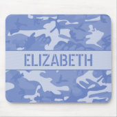 Tapis De Souris Monogramme Camouflage Bleu (Devant)