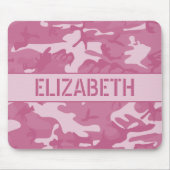 Tapis De Souris Monogramme camouflage rose (Devant)
