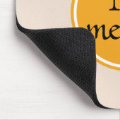 Tapis De Souris Monogramme Cercle jaune or (Coin)