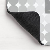 Tapis De Souris Monogramme Cercles Gris Moderne (Coin)