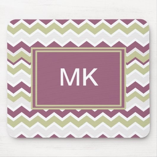 Tapis De Souris Monogramme Chevron Brick (Devant)