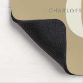 Tapis De Souris Monogramme chic simple en or Dusty (Coin)