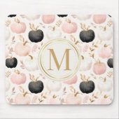 Tapis De Souris Monogramme Citrouille moderne - Initiale personnal (Devant)