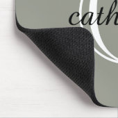 Tapis De Souris Monogramme classique À feuillage persistant de scr (Coin)