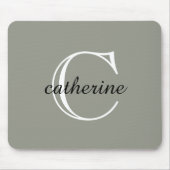 Tapis De Souris Monogramme classique À feuillage persistant de scr (Devant)