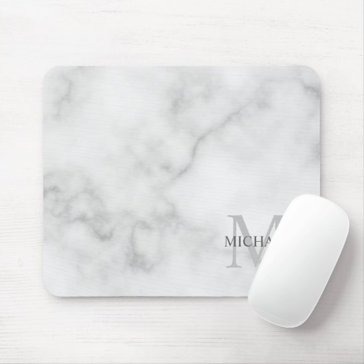 Tapis De Souris Monogramme classique personnalisé et apparence en (Avec souris)