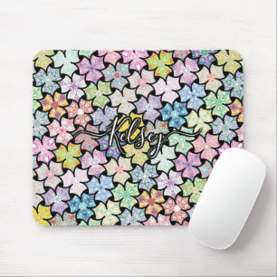 Tapis De Souris Monogramme Colorful Boho Mandala Motif Ajouter Nom