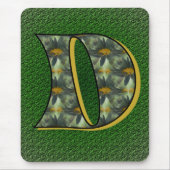 Tapis De Souris Monogramme D Daisies Initiales Mousepad (Devant)