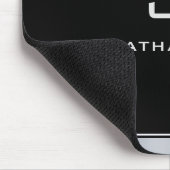 Tapis De Souris Monogramme d'apparence d'argent métallique moderne (Coin)