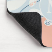 Tapis De Souris Monogramme d'art botanique Abstrait moderne (Coin)