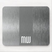 Tapis De Souris Monogramme de bande métallique (Devant)