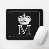 Tapis De Souris Monogramme de couronne (Avec souris)