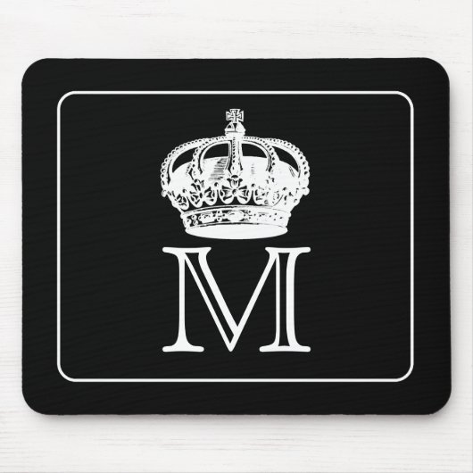 Tapis De Souris Monogramme de couronne (Devant)