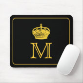 Tapis De Souris Monogramme de couronne (Avec souris)