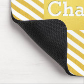 Tapis De Souris Monogramme de coutume de chevron d'or (Coin)