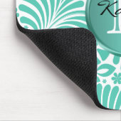 Tapis De Souris Monogramme de Damas Tropical Moderne (Coin)