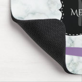 Tapis De Souris Monogramme de flux violet de marbre de souris pers (Coin)