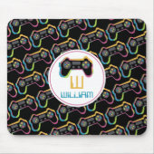 Tapis De Souris Monogramme de jeu vidéo pour adolescents gamers (Devant)