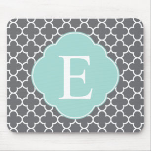 Tapis De Souris Monogramme de la Monnaie gris gris Quatrefol