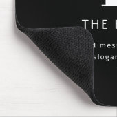 Tapis De Souris Monogramme de nom et message moderne éditable | No (Coin)