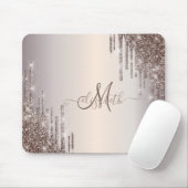 Tapis De Souris Monogramme de Parties scintillant Cool modernes (Avec souris)