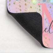 Tapis De Souris Monogramme de Parties scintillant d'or Rose étince (Coin)