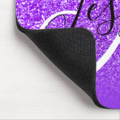 Tapis De Souris Monogramme de Parties scintillant violet Ombre Ble (Coin)
