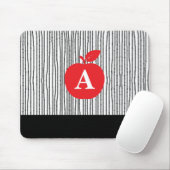 Tapis De Souris Monogramme de Pomme Rouge (Avec souris)