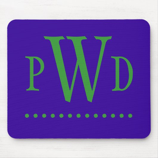 Tapis De Souris Monogramme de Preppy Mousepad (Devant)