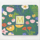 Tapis De Souris Monogramme de printemps (Devant)