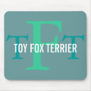 Tapis De Souris Monogramme de race de Fox Terrier de jouet