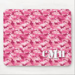 Tapis De Souris Monogramme de stylo de caméra rétro-militaire rose<br><div class="desc">Apportez un bord tactique et personnalisé à votre espace de travail avec ce pavé de souris camouflage personnalisé. Parfait pour les joueurs, le personnel militaire et les amateurs de plein air, ce grand mousepad dispose d'un motif camo rétro classique en rose et blanc. Le socle en caoutchouc antidérapant et la...</div>