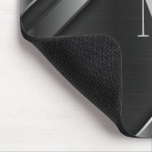 Tapis De Souris Monogramme de texture métallique (Coin)