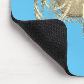 Tapis De Souris Monogramme de tortue dorée (Coin)