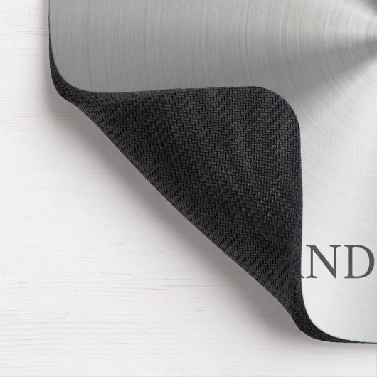 Tapis De Souris Monogramme des effets métalliques en acier inoxyda (Coin)