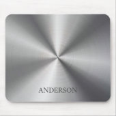 Tapis De Souris Monogramme des effets métalliques en acier inoxyda (Devant)