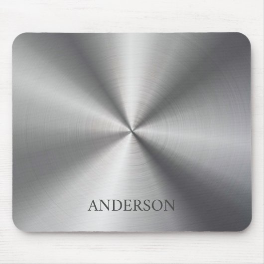 Tapis De Souris Monogramme des effets métalliques en acier inoxyda (Devant)