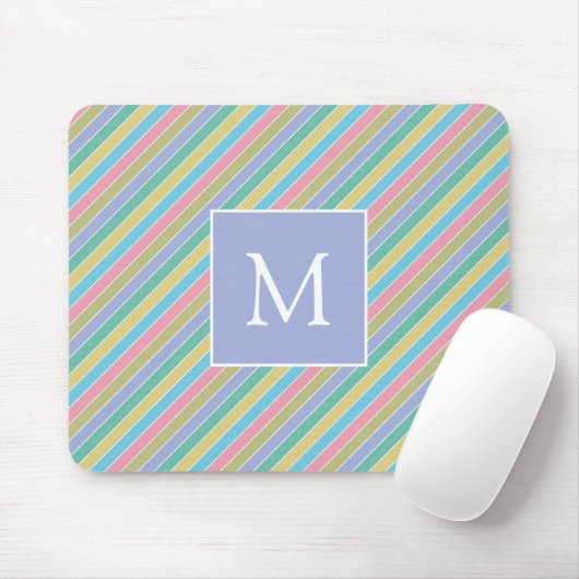 Tapis De Souris Monogramme Diagonal Diagonal cool Élégant (Avec souris)