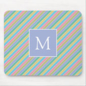 Tapis De Souris Monogramme Diagonal Diagonal cool Élégant (Devant)