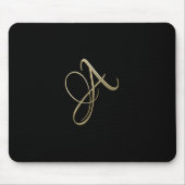 Tapis De Souris Monogramme d'or de l'initiale A (Devant)