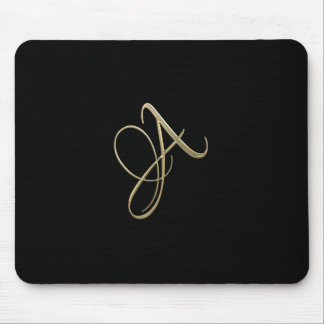 Tapis De Souris Monogramme d'or de l'initiale A